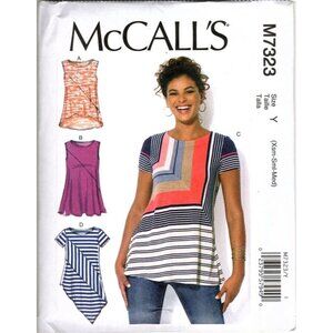 McCall's M7323 Misses XS to M Tops and Tunics Uncut Sewing Pattern New